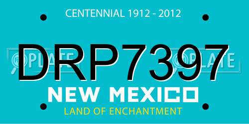 DRP7397 New Mexico License Plate