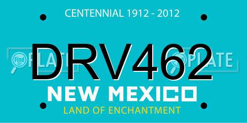 DRV462 New Mexico License Plate