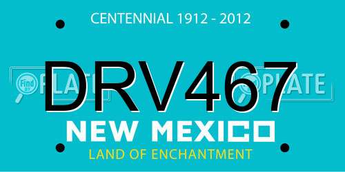 DRV467 New Mexico License Plate