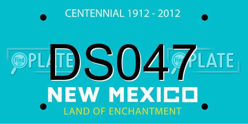 DS047 New Mexico License Plate