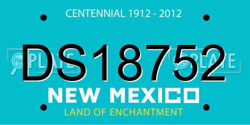 DS18752 New Mexico License Plate