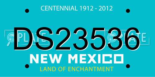 DS23536 New Mexico License Plate