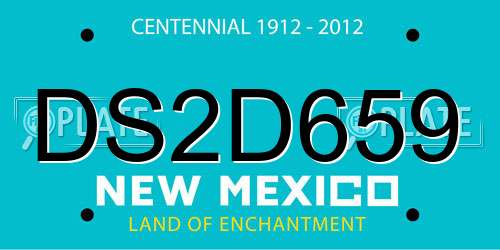 DS2D659 New Mexico License Plate