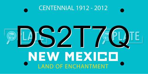DS2T7Q New Mexico License Plate