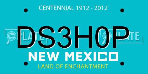 DS3H0P New Mexico License Plate