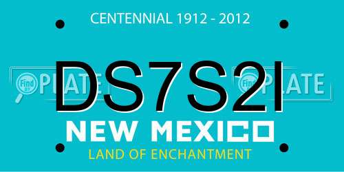 DS7S2I New Mexico License Plate