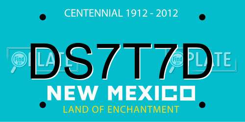 DS7T7D New Mexico License Plate