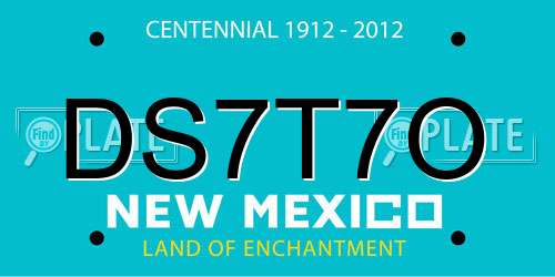 DS7T7O New Mexico License Plate