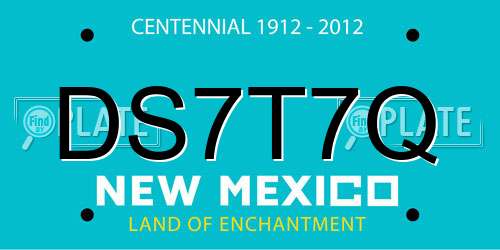 DS7T7Q New Mexico License Plate
