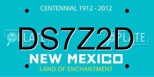 DS7Z2D New Mexico License Plate
