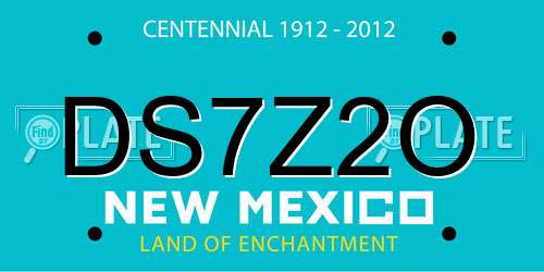 DS7Z2O New Mexico License Plate