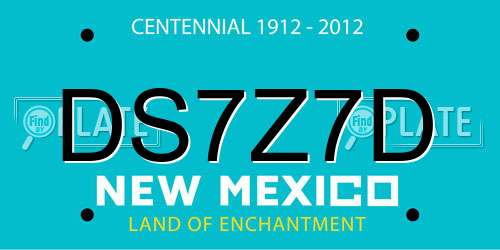 DS7Z7D New Mexico License Plate