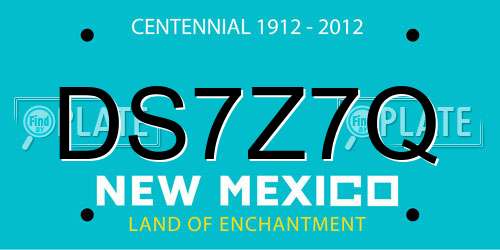 DS7Z7Q New Mexico License Plate