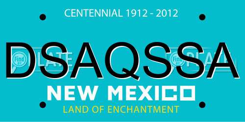 DSAQSSA New Mexico License Plate