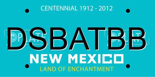 DSBATBB New Mexico License Plate
