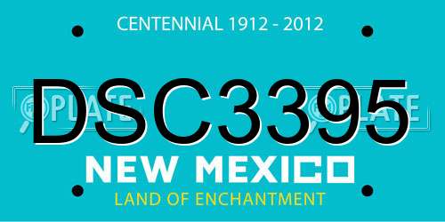DSC3395 New Mexico License Plate