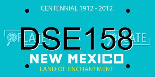 DSE158 New Mexico License Plate
