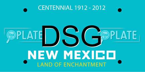 DSG New Mexico License Plate