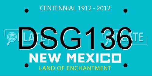 DSG136 New Mexico License Plate