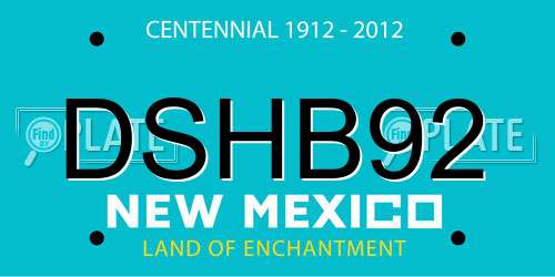 DSHB92 New Mexico License Plate