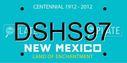DSHS97 New Mexico License Plate