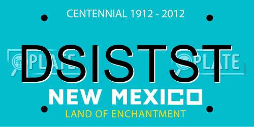 DSISTST New Mexico License Plate