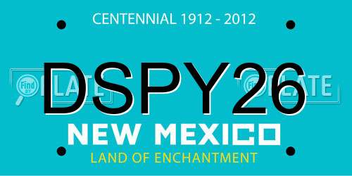 DSPY26 New Mexico License Plate