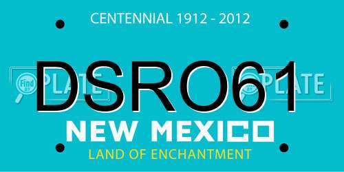 DSRO61 New Mexico License Plate