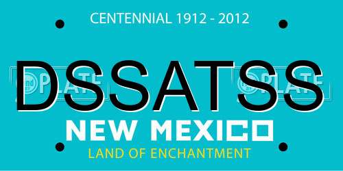 DSSATSS New Mexico License Plate