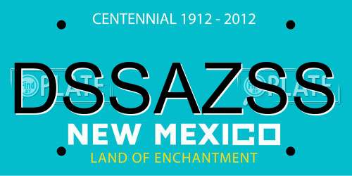 DSSAZSS New Mexico License Plate