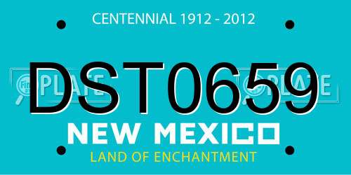 DST0659 New Mexico License Plate