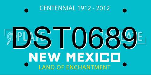 DST0689 New Mexico License Plate