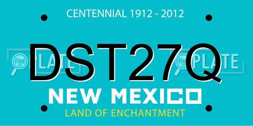 DST27Q New Mexico License Plate