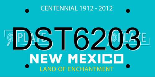 DST6203 New Mexico License Plate