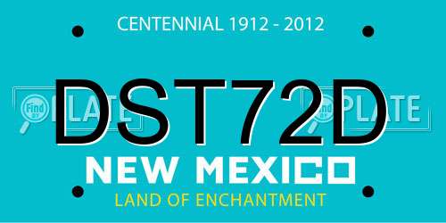 DST72D New Mexico License Plate