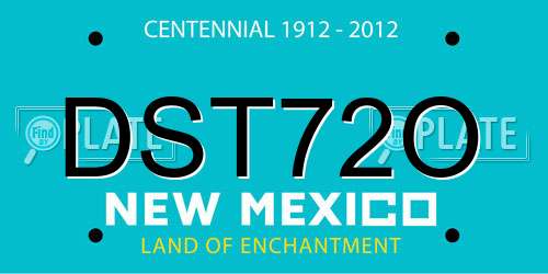 DST72O New Mexico License Plate