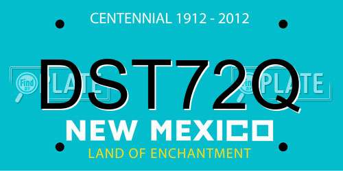 DST72Q New Mexico License Plate