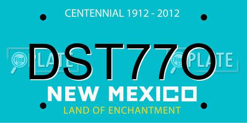 DST77O New Mexico License Plate