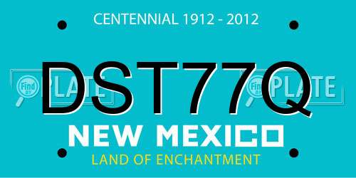 DST77Q New Mexico License Plate