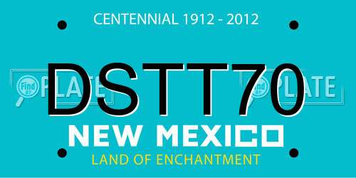 DSTT70 New Mexico License Plate