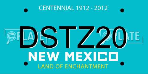 DSTZ20 New Mexico License Plate