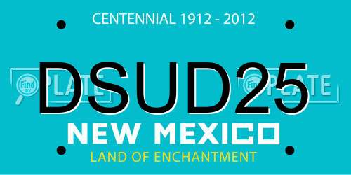 DSUD25 New Mexico License Plate
