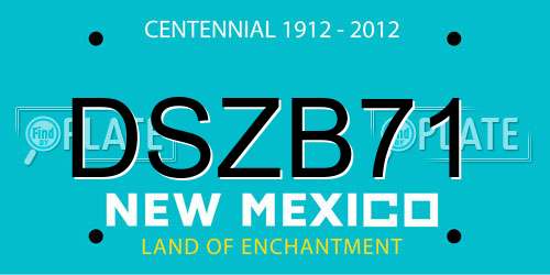 DSZB71 New Mexico License Plate