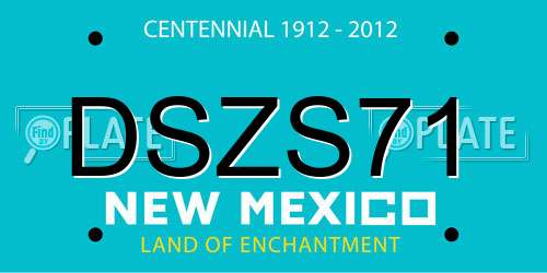 DSZS71 New Mexico License Plate