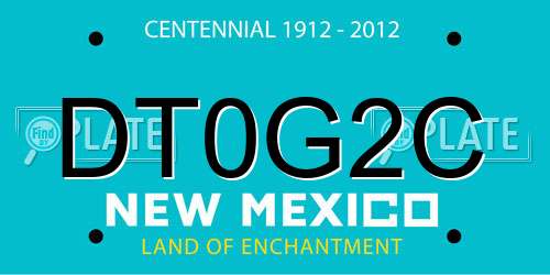 DT0G2C New Mexico License Plate