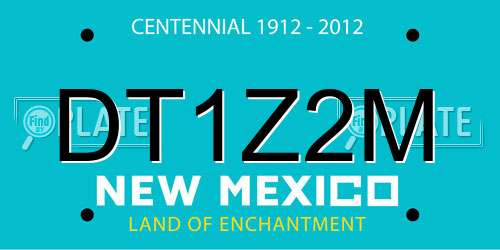 DT1Z2M New Mexico License Plate