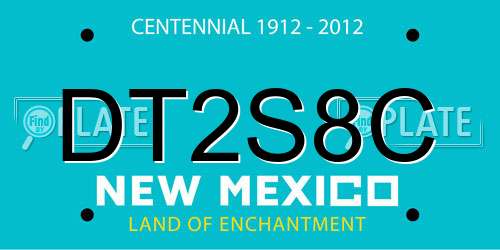 DT2S8C New Mexico License Plate