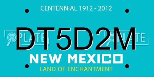 DT5D2M New Mexico License Plate