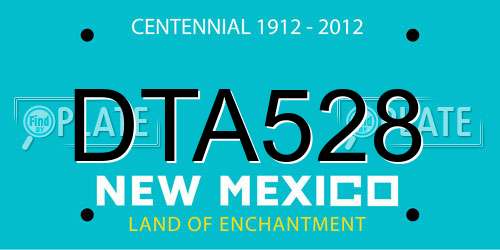 DTA528 New Mexico License Plate
