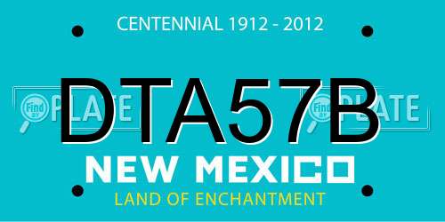 DTA57B New Mexico License Plate